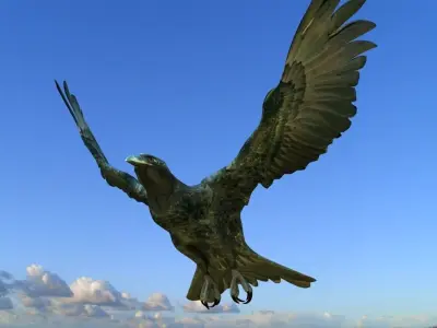 Crow modeling and rigged For 3d max Low-poly 3D model