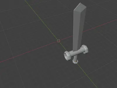 BROADIRON- A Low Poly Sword Low-poly 3D model