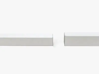 Mailer Boxes - White Long Packaging Set 3D model