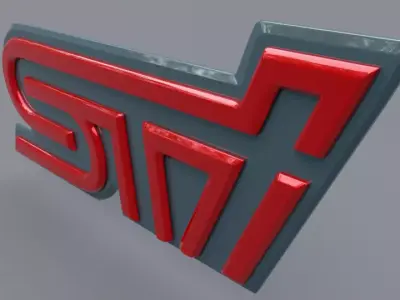 Subaru Logo Set 3D model