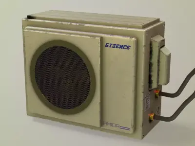 Air Conditioner Outdoor Unit  Low-poly 3D model