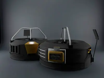 3D concept fan - Low poly Low-poly 3D model