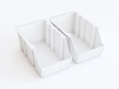 Plastic storage bin 02 3D model