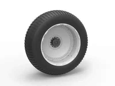 Wheel from vintage monster truck Scale 1 to 25 3D print model get