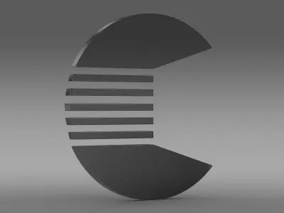 Quant logo 3D model