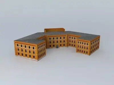 Old Gymnasium in Mostar Free 3D model