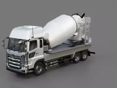 Hino Profia Concrete Mixer Truck 3D model