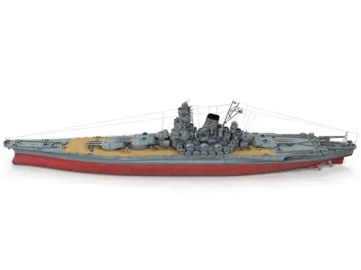 Japanese Battleship Yamato 3D model