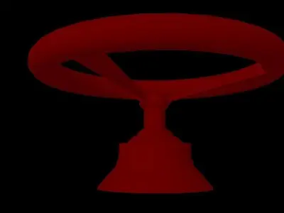 Red large registry Low-poly 3D model