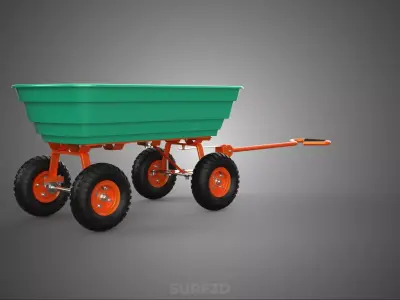BEACH SAND SEA UTILITY CART WAGON TRAILER TROLLEY DOLLY TRUCK PL 3D model