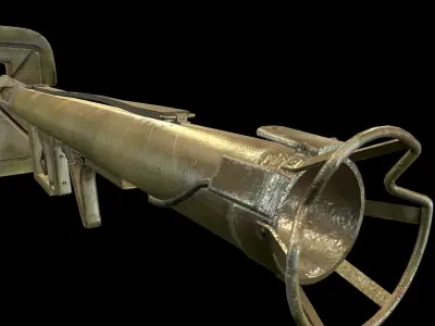 Panzerschrek - German WW2 Rocket launcher Low-poly 3D model