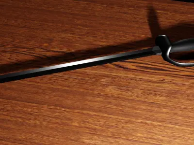 3 Backsword sword 3D model