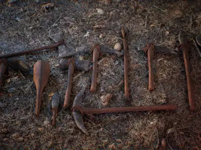 Stone Survival Tools  10 Assets Low-poly 3D model