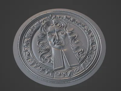 Spinoza Medallion 3D print model buy