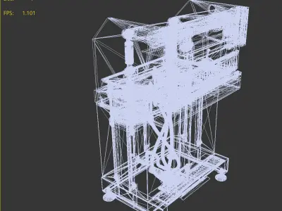 Pneumatic bending machine 3D model