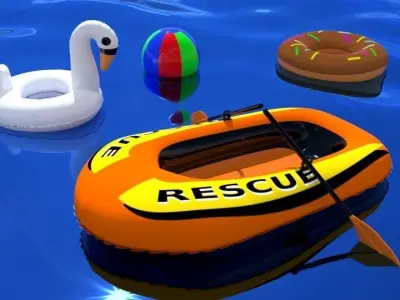 Inflatable Pool Toys 3D model
