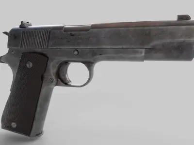 M1911 Pistol Low-Poly 3D Model Low-poly 3D model