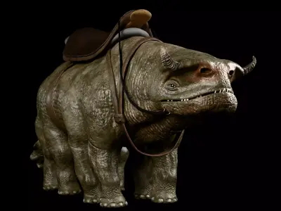 Tars Tarkas creature from mars Low-poly 3D model