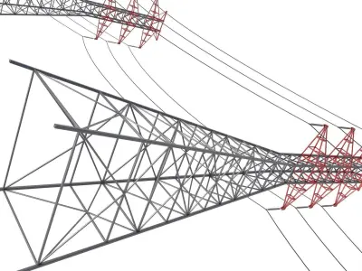 Electric Transmission Tower 3D model purchase