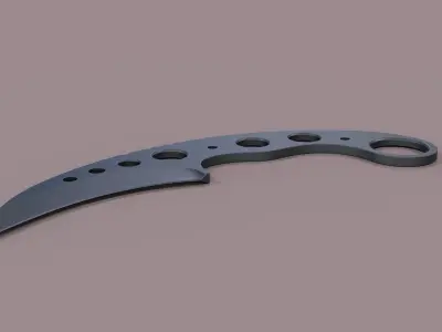 Neck knife MT-664BK 3D model
