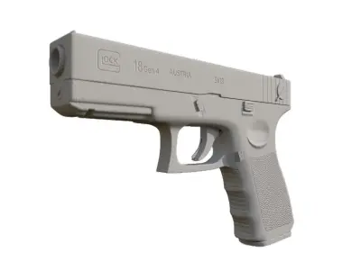 Glock18 Rigged 3D model