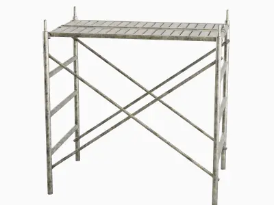 Metal Scaffolding Construction 05 Low-poly 3D model