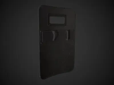 Riot Shield Low-poly 3D model buy