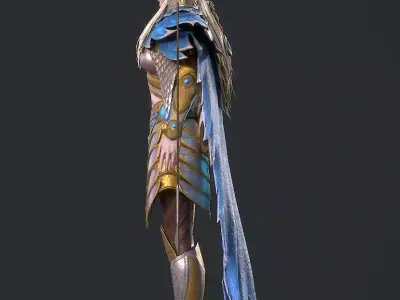 Fairy Archer Low-poly 3D model