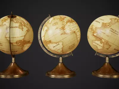 Globe 3D Model antique 3D model