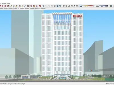Sketchup Commercial Office Complex 212 3D model