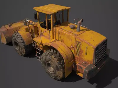 Loader truck Low-poly 3D model by CGSTALL