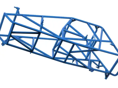 Frame of Silver Crown Car Scale 1 to 25 3D print model