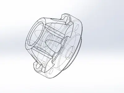 Bush of machine fixture unit 3d solid works model 3D model