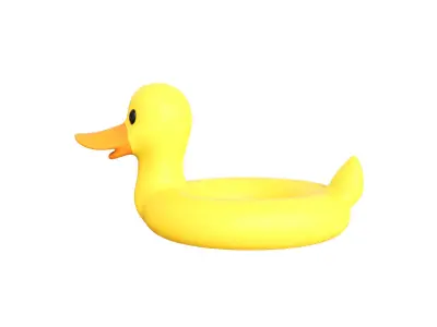 Rubber Ring Duck - Pool Float  Low-poly 3D model