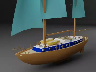 Hawaii Ship Low-poly 3D model