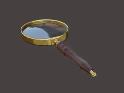 Magnifying Glass 3D Model  Low-poly 3D model