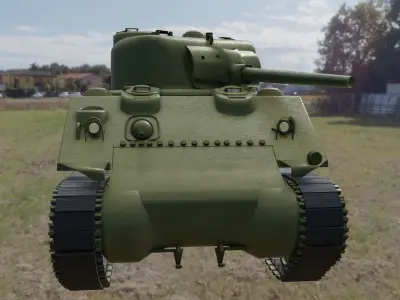 Sherman tank Free 3D model