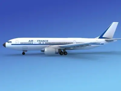 Airbus A300 Air France 3D model