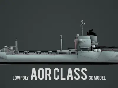Lowpoly Aor Class Ship Low-poly 3D model