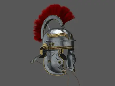 Roman helmet Galea  Low-poly 3D model