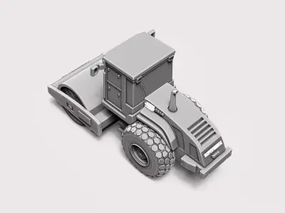 Smooth Drum Soil Compactor RoZ 3D print model
