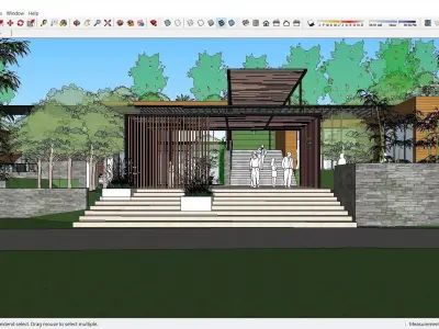 Sketchup Recreational Tourism building C2 3D model