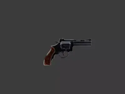 A realistic revolver 3D model