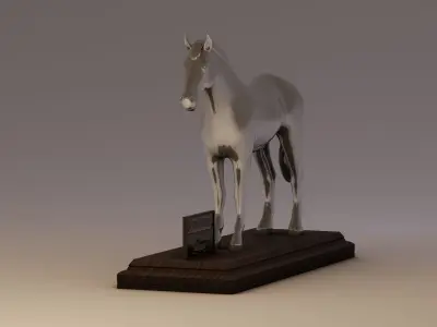 Horse Statue Low-poly 3D model buy