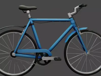 Bicycle Low-poly 3D model 17