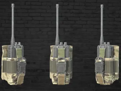 MILITARY Game Ready H2X Radio Low-poly 3D model