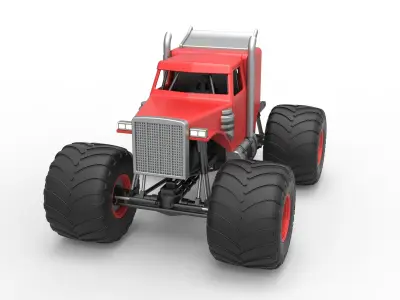 Monster Tow Truck Scale 1 to 25 3D print model