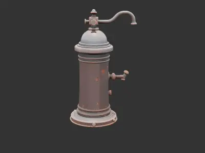 Vintage Garden Water Pump Low-poly 3D model