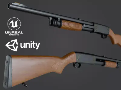 FPS Shotgun  Free low-poly 3D model