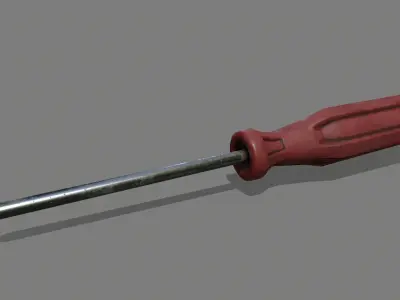 screwdriver Low-poly 3D model 53
